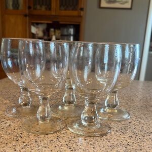 Elegant Clear Glass Goblet Set
